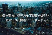 媒体聚焦：榴莲APP下载正在发酵 · 独家509，榴莲app下载安装完